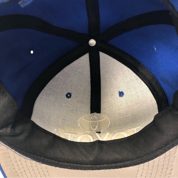 Toyota Embroidered Logo Cobalt Blue Wool Blend Hat Adjustable Strap Back Cap OS - Picture 6 of 8